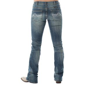 Cowgirl Tuff Co. Don't Fence Me In Bootcut Denim Jeans Women 26 Ranch Western